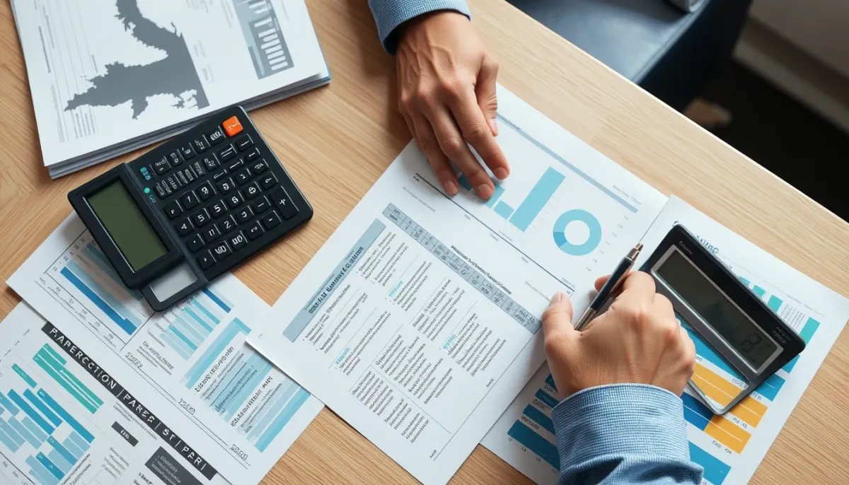 Personne âgée consultant des documents financiers pour des aides à la rénovation