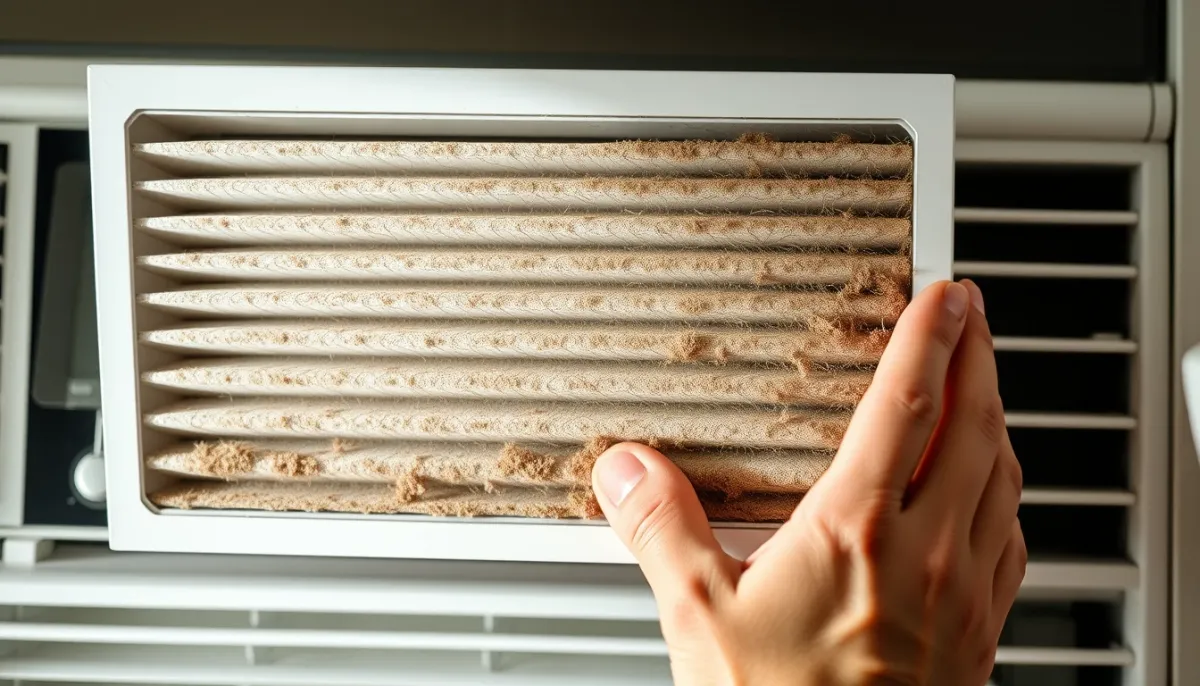 Nettoyage d’un filtre de climatisation réversible