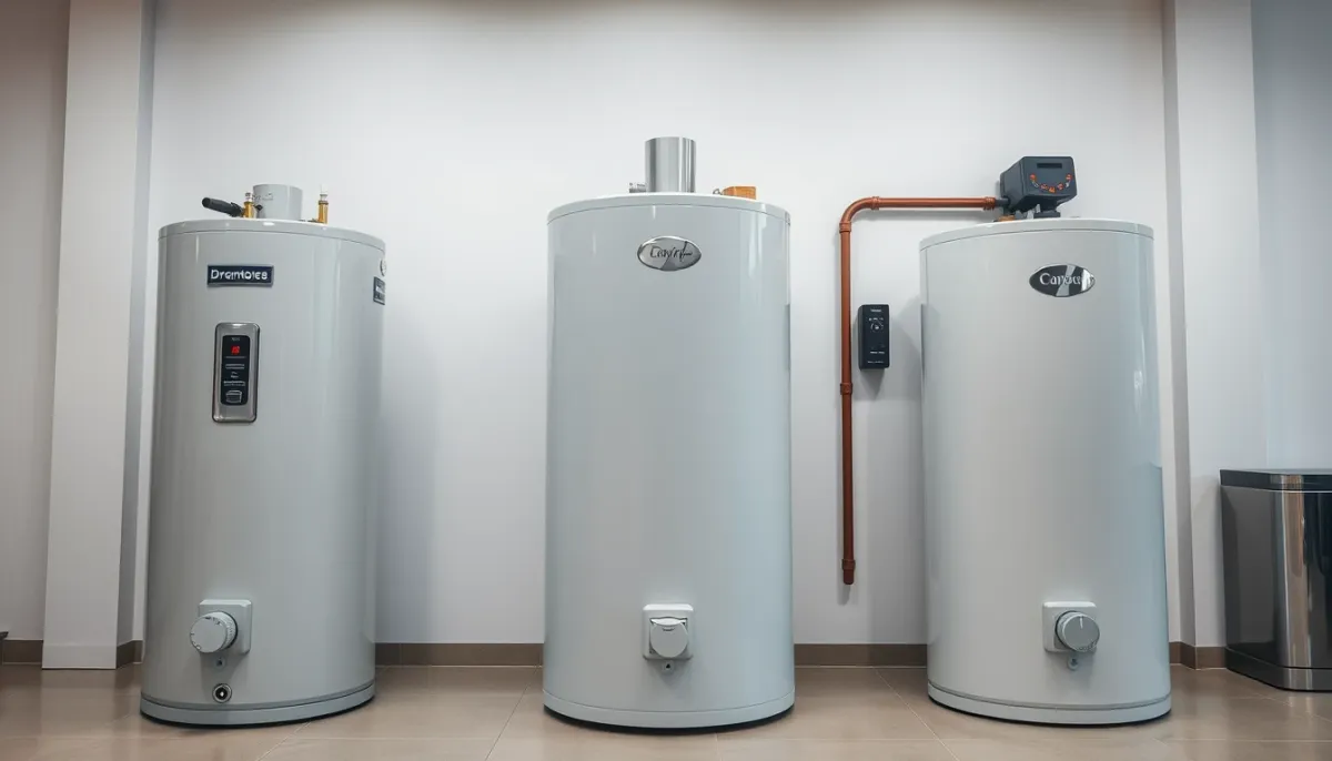 Comparatif de chauffe-eau Ariston, Atlantic et Thermor en showroom